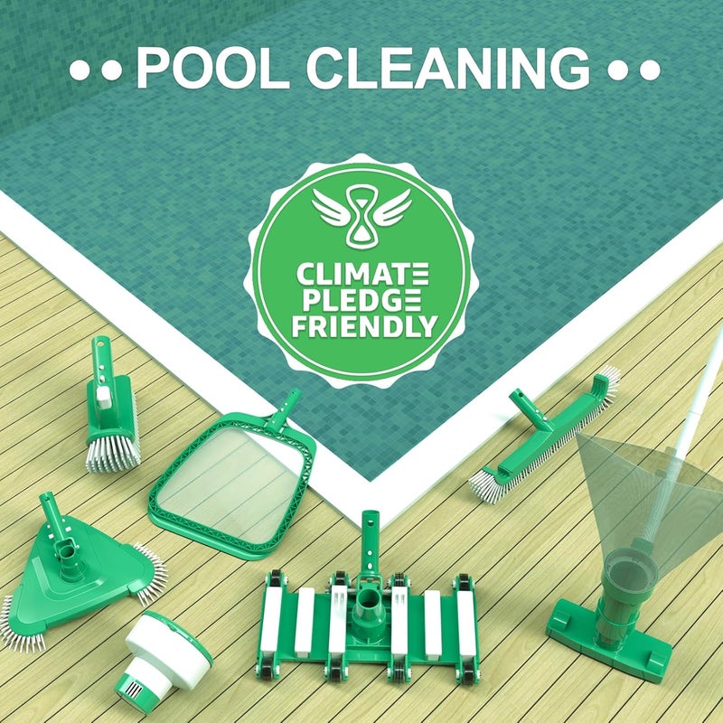 Poolvio Triangular Pool Vacuum Head with Side Brush, Swivel Hose Connection, EZ Clip Handle - Connect 1-1/4", 1-1/2" Hose for Inground and Above Ground Swmming Pools - Image 4